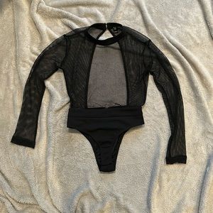 Black Windsor Fishnet Body Suit